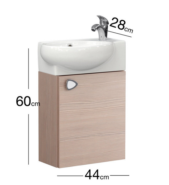 Rivea 45 Badezimmerschrank  - Gäste wc Badmöbel Kleine Badmöbel
