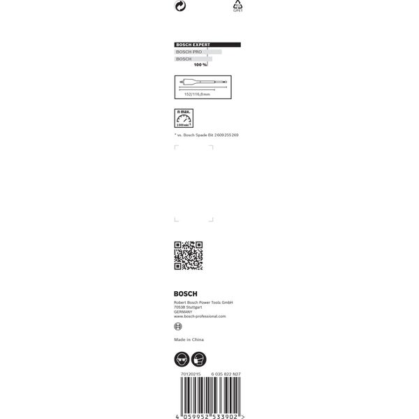Bosch Expert SelfCut Speed Flachfräsbohrer 17 x 152 mm - 2608900316
