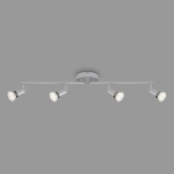 LED Spotleuchte Deckenleuchte 4xGU10 12W schwenkbar Metall Titanfarbig Briloner