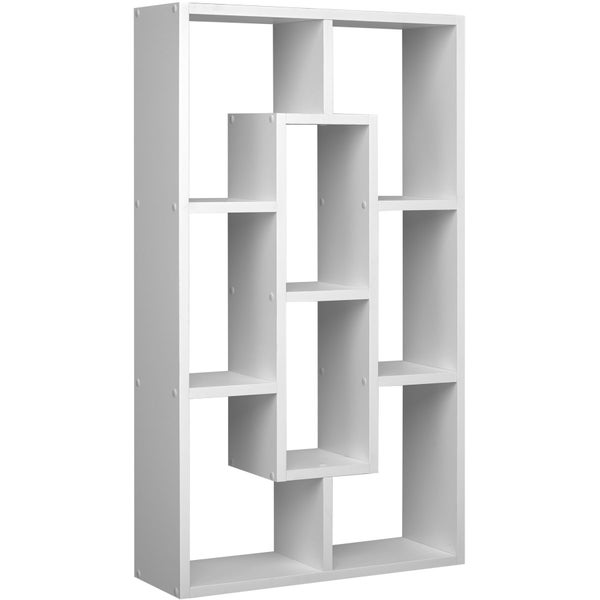 Wandregal tectake Kassandra 85 x 48 x 16 cm Retro-Stil weiß