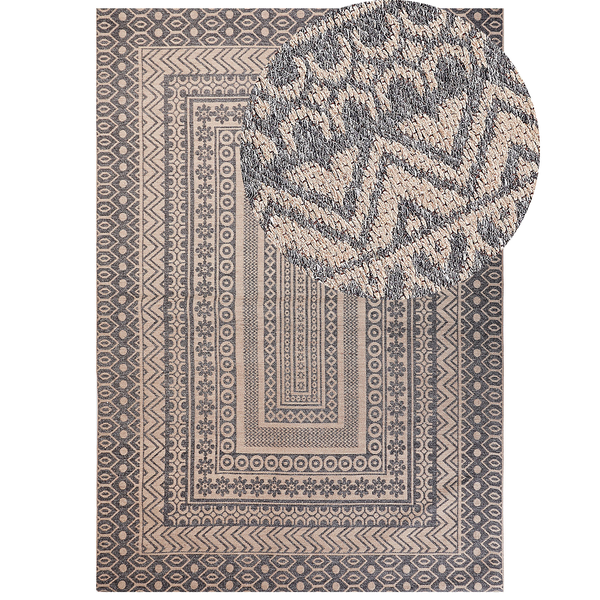 Teppich BAGLAR Grau 160 x 230 cm Jute