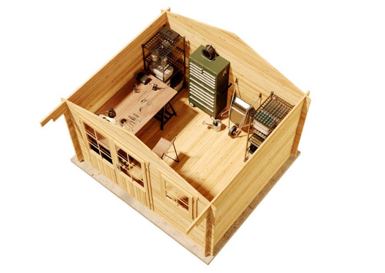 Alpholz Gartenhaus Holz und Gerätehaus Roger-34 Imprägniert aus Holz Gartenhaus mit 34 mm Wandstärke Gartenhütte Geräteschuppen Satteldach