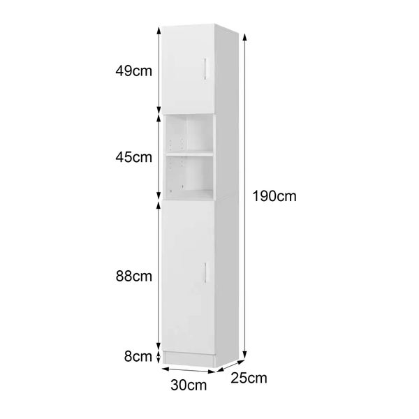 ML-Design Badmöbel-Set 4-teilig Badezimmermöbel Set Badmöbel Komplettset, Spiegelschrank Waschtisch mit Unterschrank Hochschrank Waschmaschinenschrank Badezimmerschrank, Modern Weiß Holz viel Stauraum