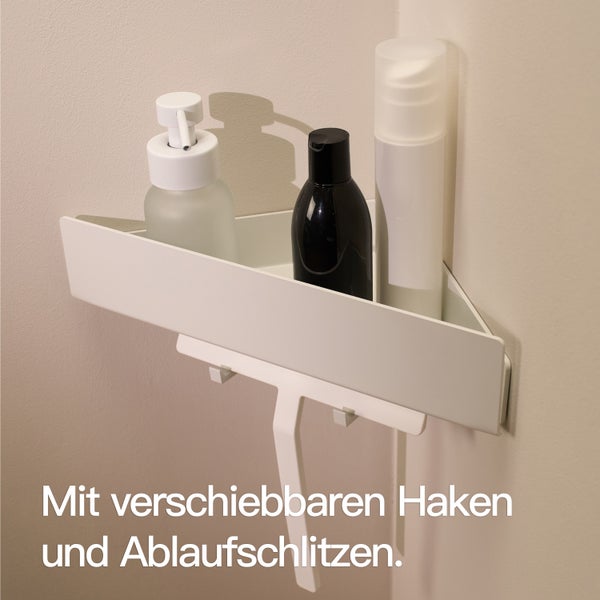 Designfabrik Hamburg Eckregal ohne Bohren Weiß