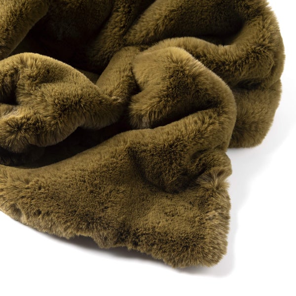 ZINZI - Wohndecke 140x180 cm - bontlook - einfarbig - Military Olive - grün