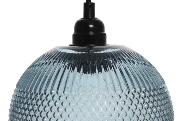 Glaskugel Lampen, Hängelampe aus Glas Modern Blau 21 cm | Wohnzimmer Esszimmer Leuchte