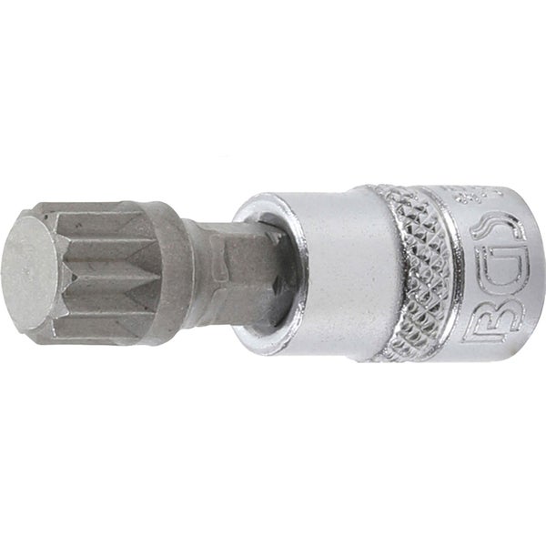 BGS Bit-Einsatz Antrieb Innenvierkant 6,3 mm (1/4) Innenvielzahn (für XZN) M10 - 2506