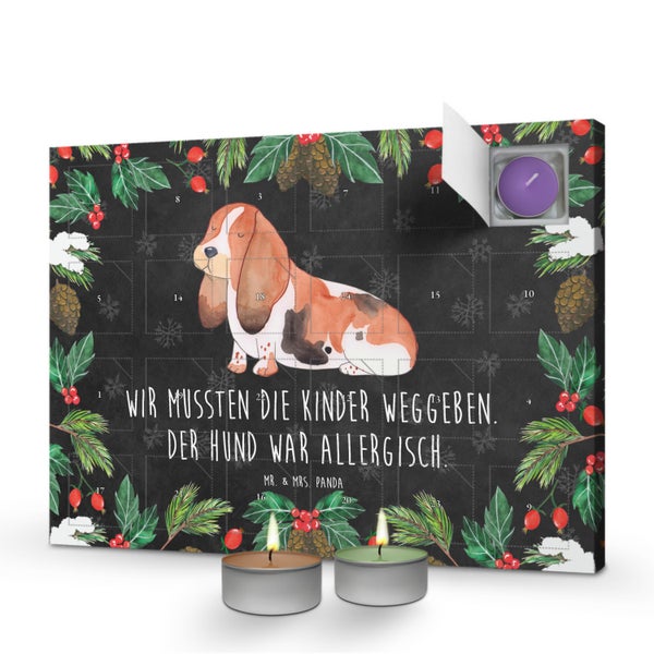 Mr. & Mrs. Panda Duftkerzen Adventskalender Hund Basset Hound - Schwarz