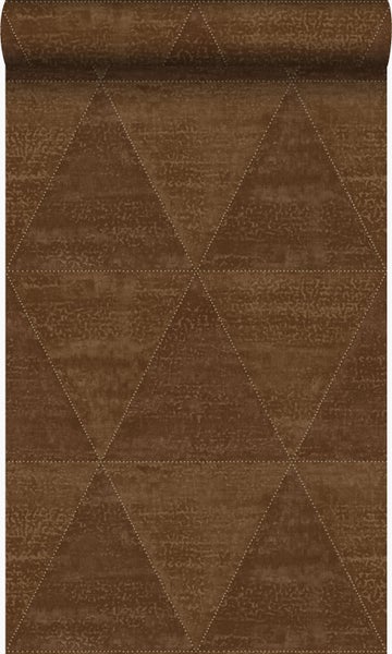 Origin Wallcoverings Tapete verwitterte Metalldreiecke Rostbraun - 53 cm x 10.05 m - 337604