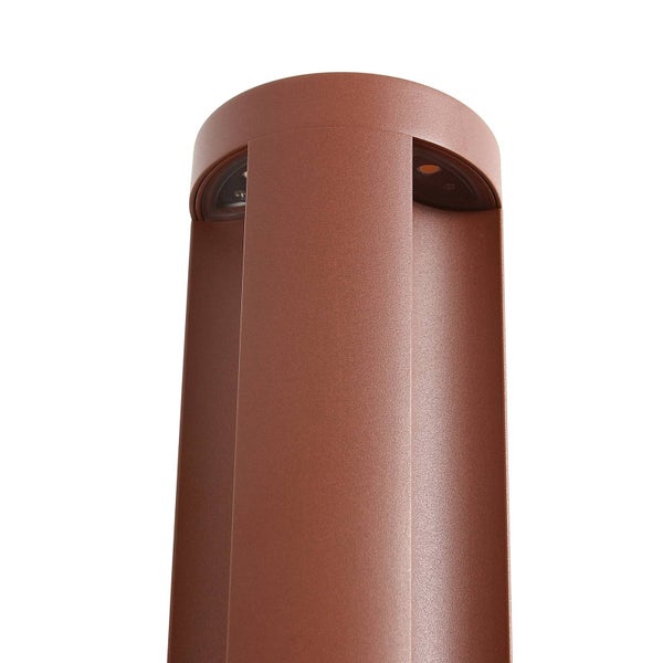 Lucande LED Außenleuchte Raiku (Modern) in Braun aus Aluminium (3 flammig, ) - Wegeleuchte Pollerleuchte Wegelampe Sockelleuchte
