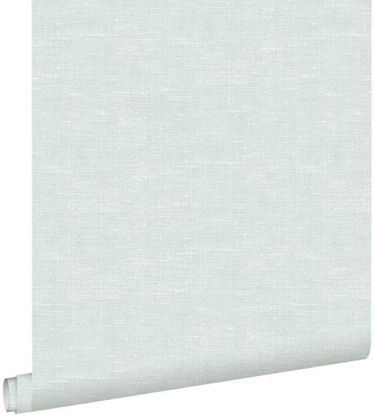 ESTAhome Tapete Leinen-Optik Pastell Mintgrün - 53 cm x 10.05 m - 148694