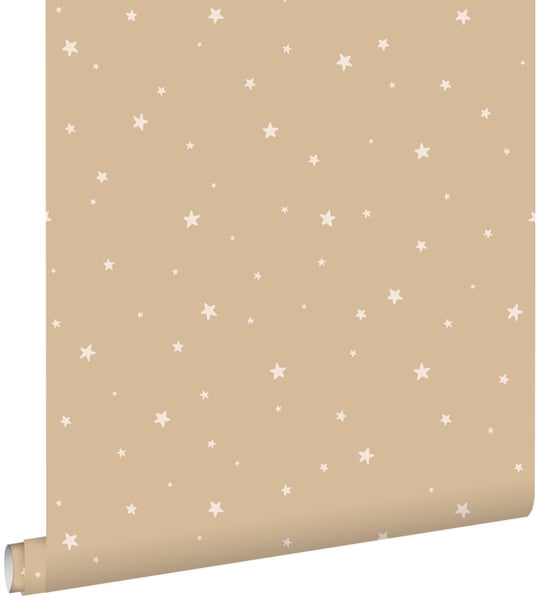 ESTAhome Tapete kleine Sterne Beige - 0.53 x 10.05 m - 139687