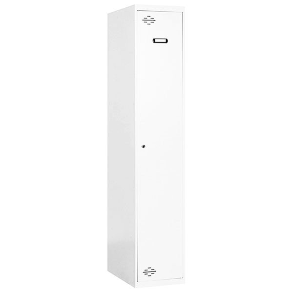 Schmaler, weißer Garderobenschrank