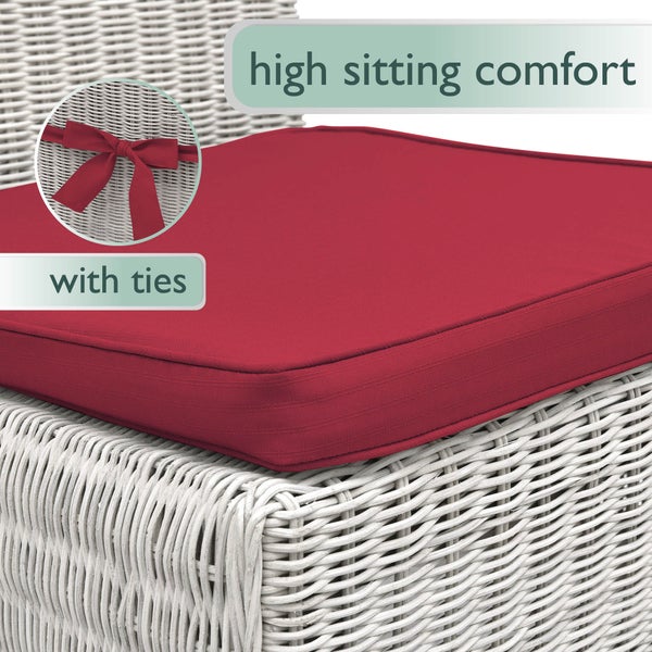 Beautissu Pia Stuhlkissen 45x40x5cm Rot (4tlg)