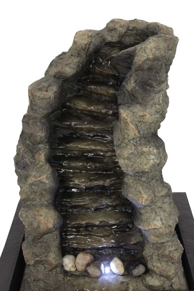 Tischbrunnen Zimmerbrunnen FoStream sehr groß mit 44 cm LED 10872