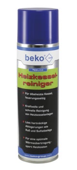 Beko Heizkesselreiniger Sprühdose zur Reinigung von ölbefeuerten Heizkesseln und zur Entfernung von Ruß und Sulfatbelägen.