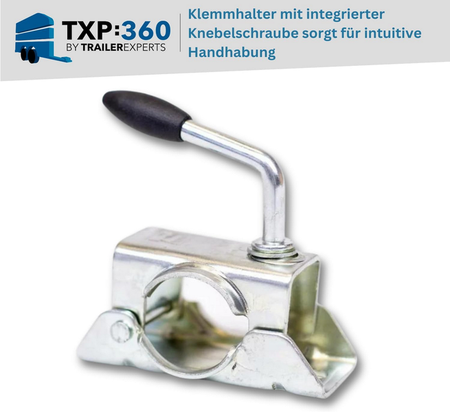 2x Abstellstützen 600mm im Set mit Halter für PKW Anhänger inkl. Montageschrauben