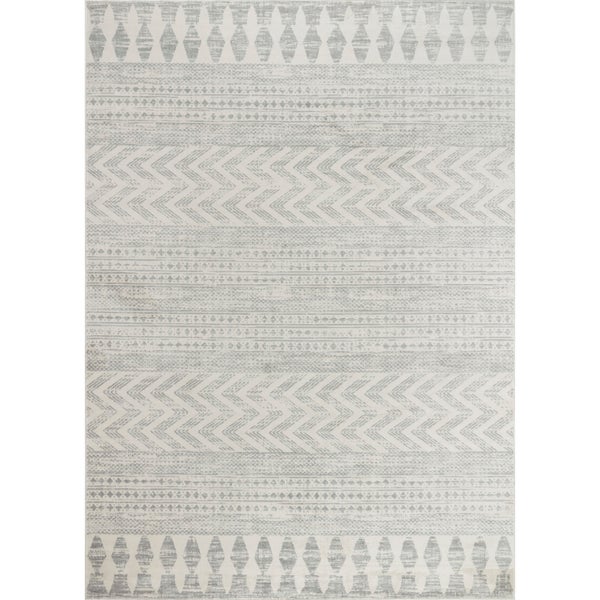 Skandinavischer Boho Teppich Grau 160x215 cm LOUNA