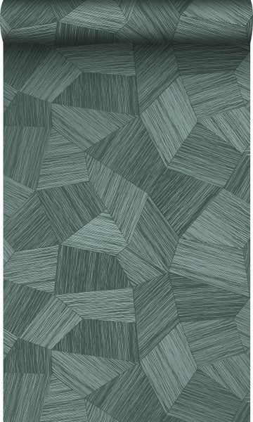 Origin Wallcoverings Tapete 3D-Muster Petrolgrün - 53 cm x 10.05 m - 347823