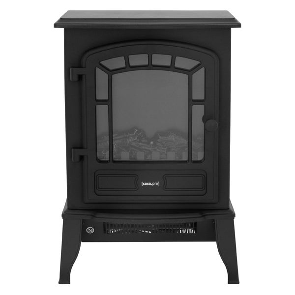 ML-Design Elektrokamin mit Heizlüfter 2000W Schwarz 39x25x56,5cm regelbar geräuscharm Elektro Kamin mit täuschend echtem Flammeneffekt Elektrischer Heizung LED Kaminfeuer Effekt Kaminofen Heizer Ofen