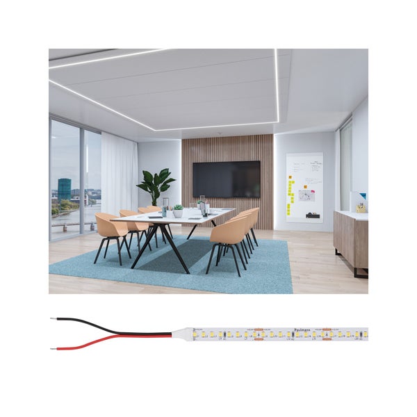 Paulmann LED Streifen Set 300 Zentimeter, inklusive Netzteil und Steckverbinder, dimmbar, kürzbar alle 50 Millimeter, für Innenbereiche