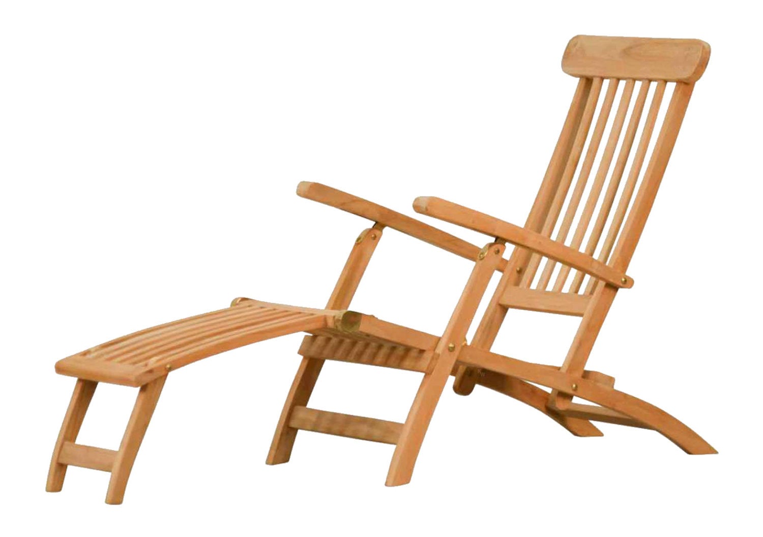 Liegestuhl Holz Teak Deckchair Gartenliege Sonnenliege mit Armlehnen klappbar premium