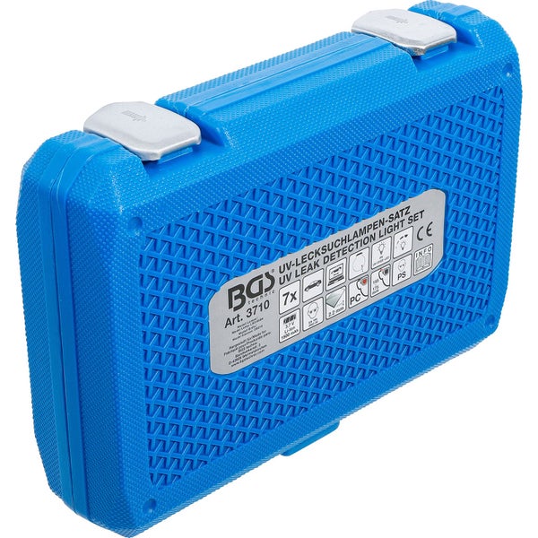 UV-Lecksuchlampen-Satz in blauem Koffer