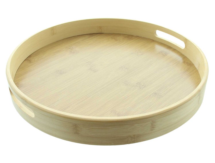 FRANK FLECHTWAREN | Tablett Bambus, rund, BAMBUS, 38 x 38 x 5 cm