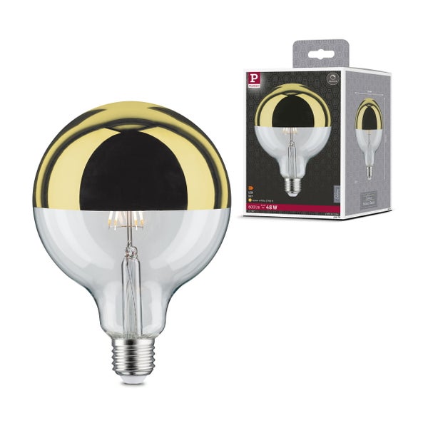 Modern Classic Edition Standard 230V LED Globe Kopfspiegel E27 G125 600lm 6,5W 2700K dimmbar Kopfspiegel Gold