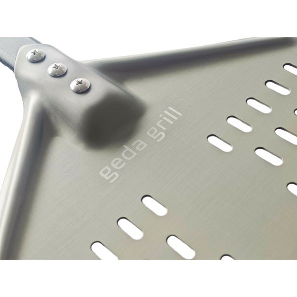 GEDA Grill Curva Aluminium Pizzaschieber 30cm, harteloxiert, perforiert, abnehmbar