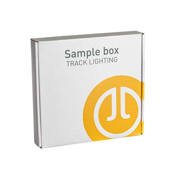 Musterbox mit Schienen und Farbmustern