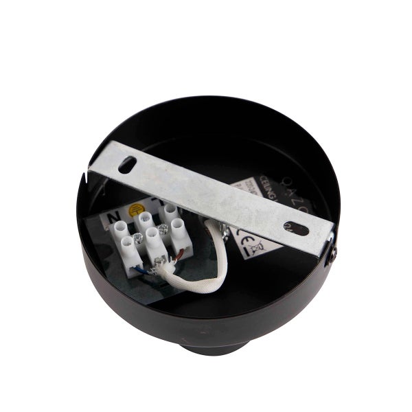 Deckenleuchtenbaldachin mit Anschlussklemmen und Befestigungsbügel