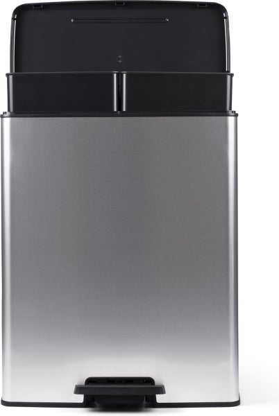 Curver Deco Bin Duo Mülleimer -  26L+ 26L - mit Pedal, metallic