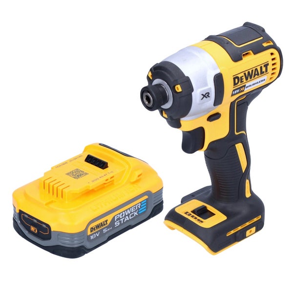 DeWalt Akku-Schlagschrauber 18 Volt mit Lithium-Ionen-Akku Powerstack 5 Amperestunden.