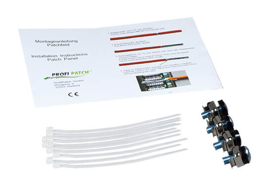ProfiPatch Patchpanel Patchfeld 10 Zoll 12 Port Verteilerfeld für Keystone Module Rackeinbau 1HE schwarz
