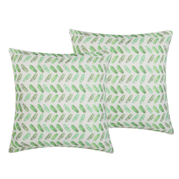 Dekokissen 2er Set PRUNUS 45 x 45 cm Grün Abstraktes Muster