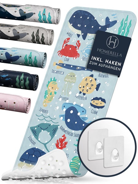 Duschmatte mit Tiermotiv und Haken zum Aufhängen