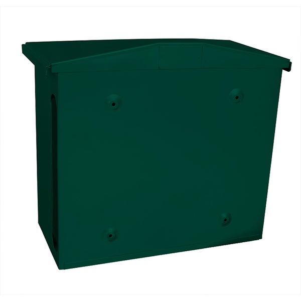 PROREGAL Wandbriefkasten Zamoran Aus Verzinktem Stahl Mit Namensschild HxBxT 34,5 x 39,2 x 20,5 cm Einwurföffnung 32 x 2 cm Grün