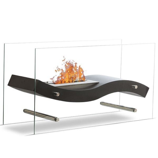 Dekorativer Bioethanol-Tischkamin mit Glasscheiben