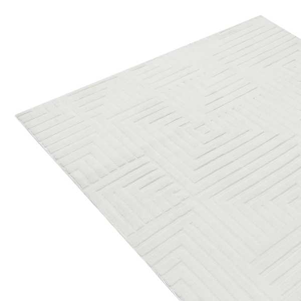 Teppich mit geometrischem Reliefmuster für den Wohnbereich