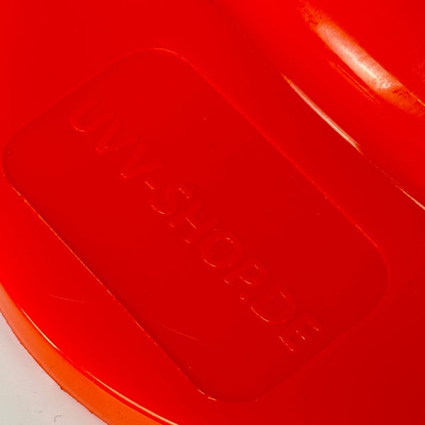 Leitkegel 10 Stück UvV Werbe-Pylonen mit Logo/Text Warnleitkegel Kegel orange (10 Kegel+Logo) / weiße Folie tagesleuchtend