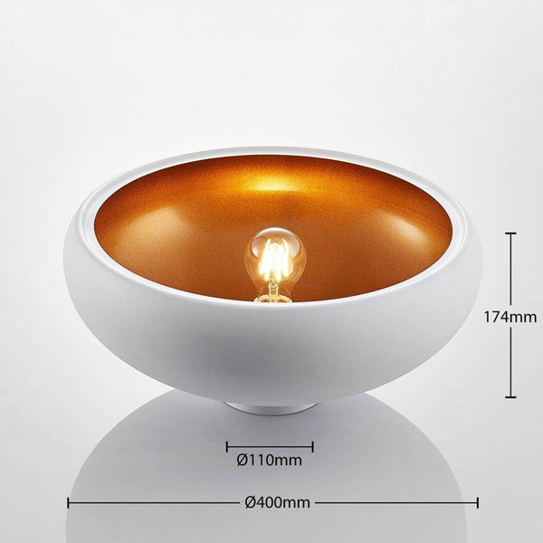 Lindby Deckenlampe Gerwina (Modern) in Weiß aus Metall (1 flammig, E27) - Deckenleuchte Lampe Wohnzimmerleuchte