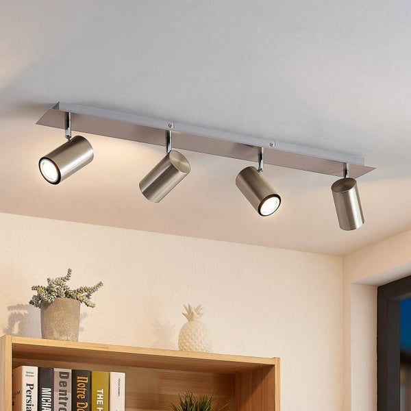 Lindby Strahler Joffrey (Modern) in Alu aus Metall (4 flammig, GU10) - Deckenlampe Deckenleuchte Lampe Spot Wohnzimmerleuchte
