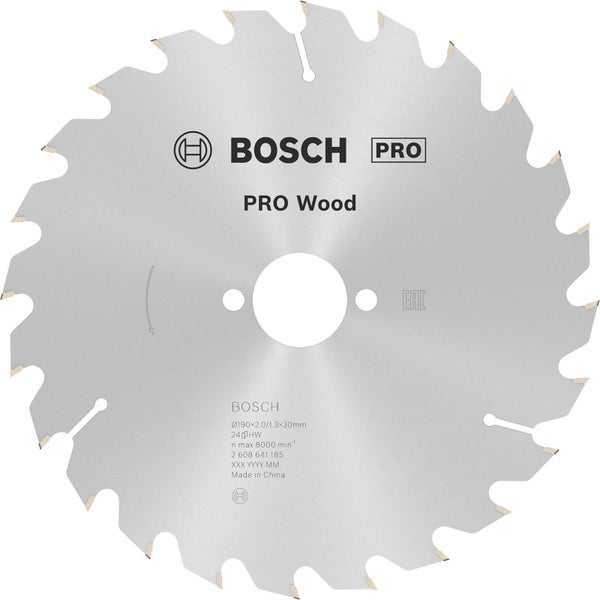 Bosch PRO Wood Kreissägeblatt 190 x 2 x 30 mm - 2608641185