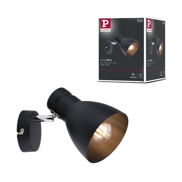 Paulmann Davy Wandspot mit Leuchtmittel und Verpackung
