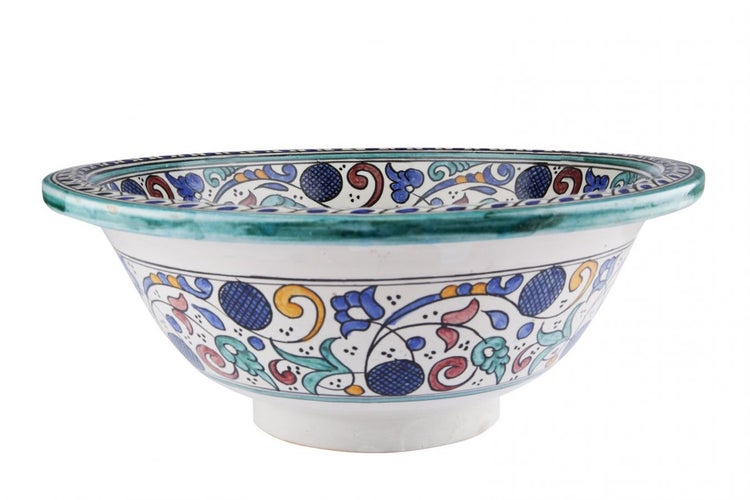 Dekorative Keramikschale mit floralem Muster