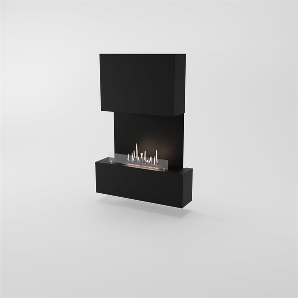 GLOW FIRE Ethanol Kamin 'Levanger' | Ethanolofen in Schwarz mit 3 Std. Brenndauer und 2 KW Heizleistung | BxHxT: 104x150x25,8 cm