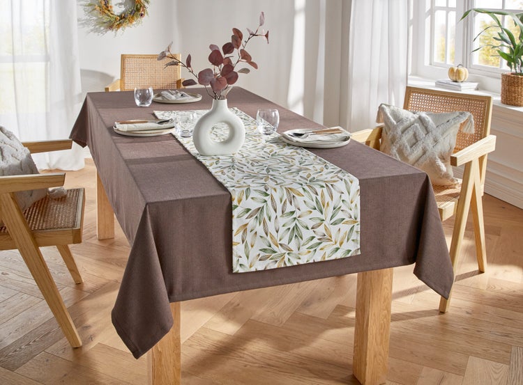 FRANK FLECHTWAREN | Tischläufer Blattstruktur, BAUMWOLLE, POLYESTER, 40 x 140 cm