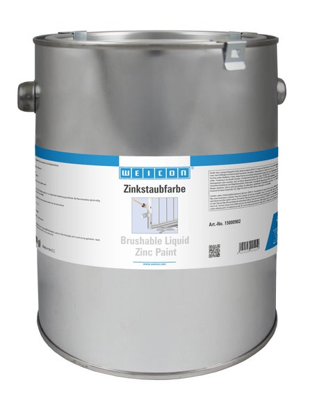 WEICON Zinkstaubfarbe | Korrosionsschutz aus Metallpigmentbeschichtung | 2,5 L