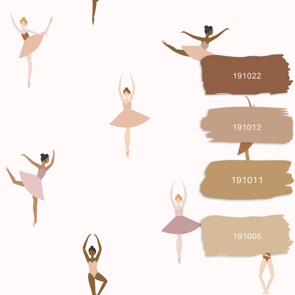Illustration von Ballerinen mit Farbcodes